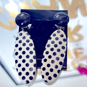 1980s Vintage Polka dot earrings